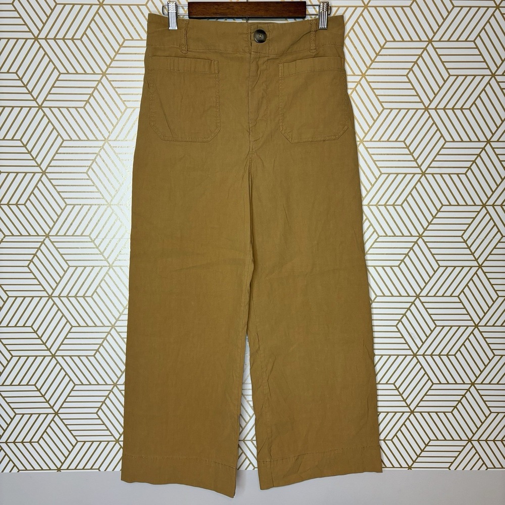 Maeve Colette Wide Leg Pants 31 Tan Camel Boho Minimalist Preppy Casual Indie